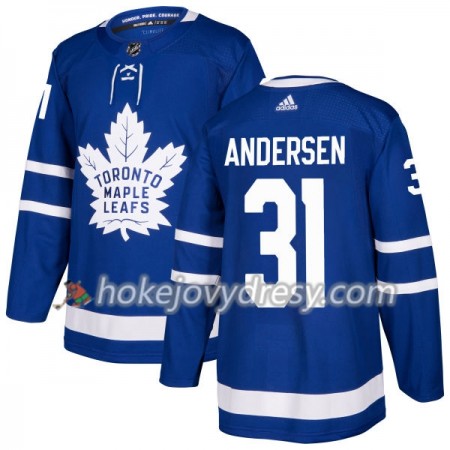 Pánské Hokejový Dres Toronto Maple Leafs FRoterik Andersen 31 Adidas 2017-2018 Modrá Authentic